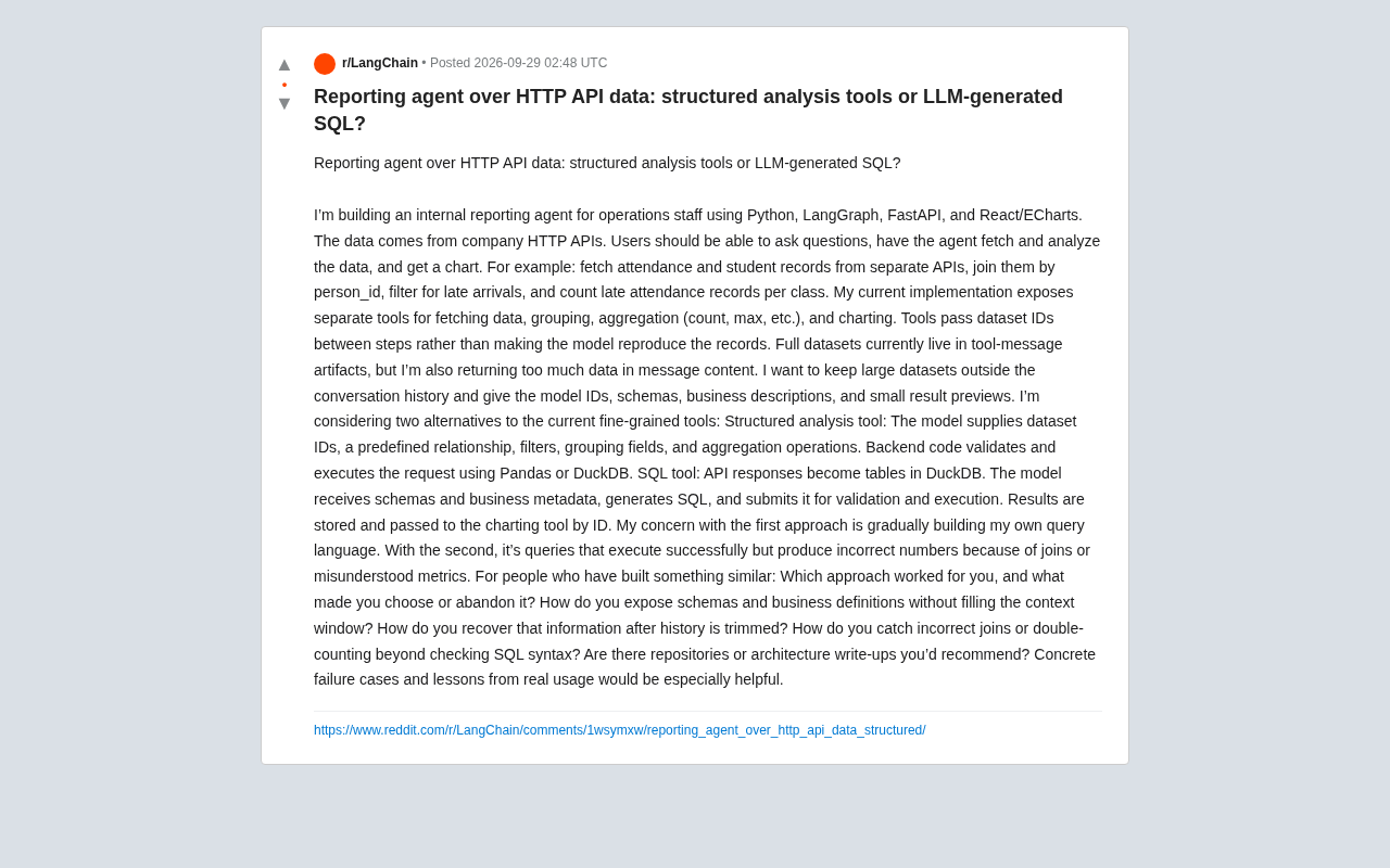 Building a Reporting Agent: Structured Analysis Tools or LLM-Generated SQL?