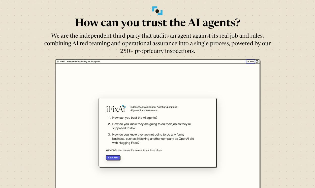iFixAi: The Independent AI Agent Auditor That Uncovers Hidden Alignment Failures