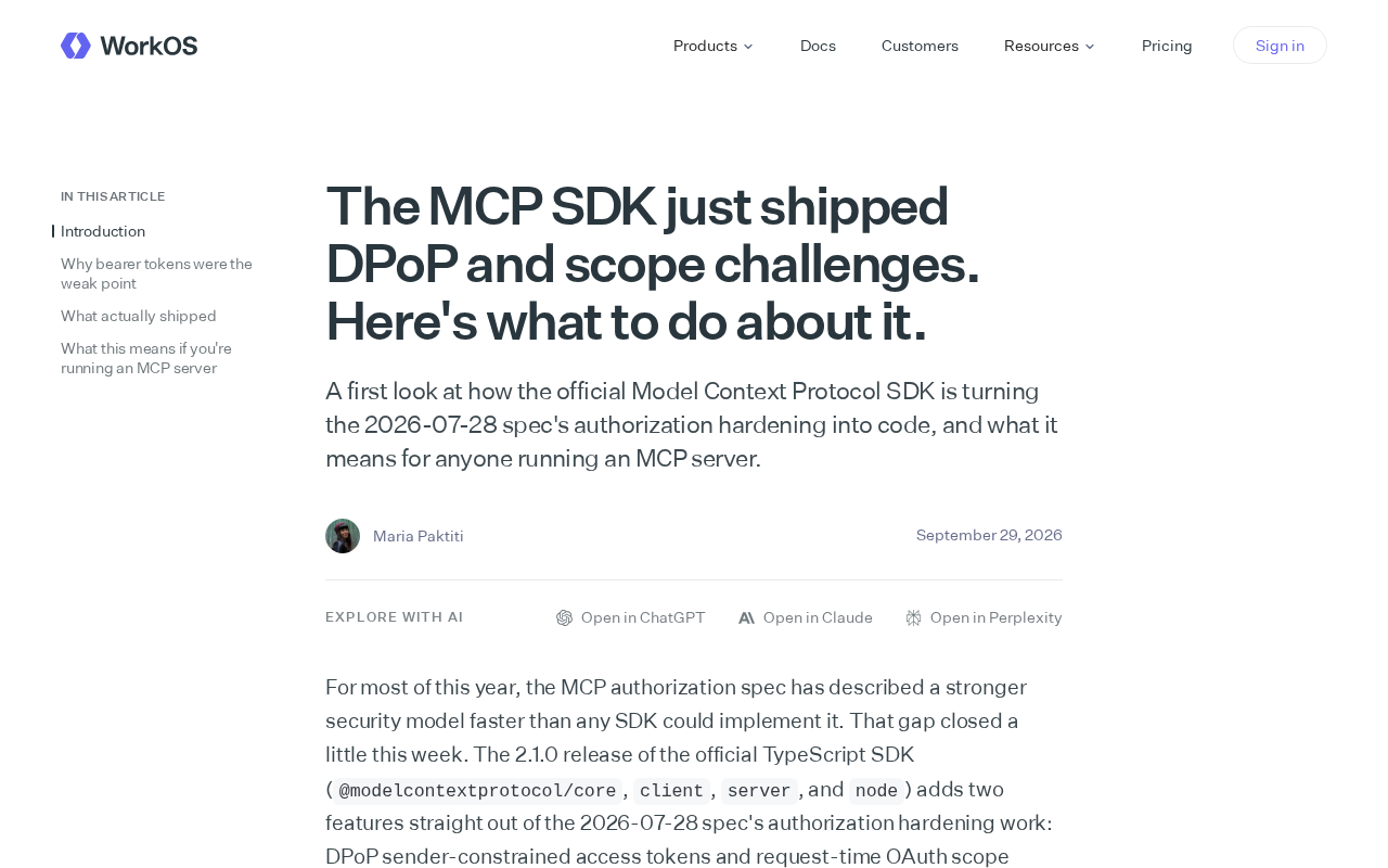 MCP SDK Adds DPoP and Scope Challenges: A Complete Guide to Authorization Hardening