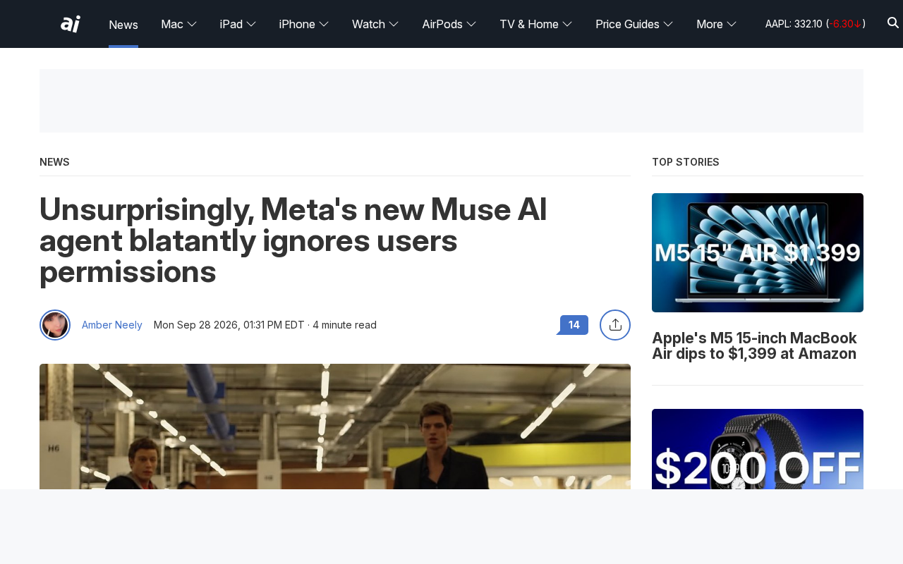 Meta's New Muse AI Agent Reportedly Ignores User Permission Settings