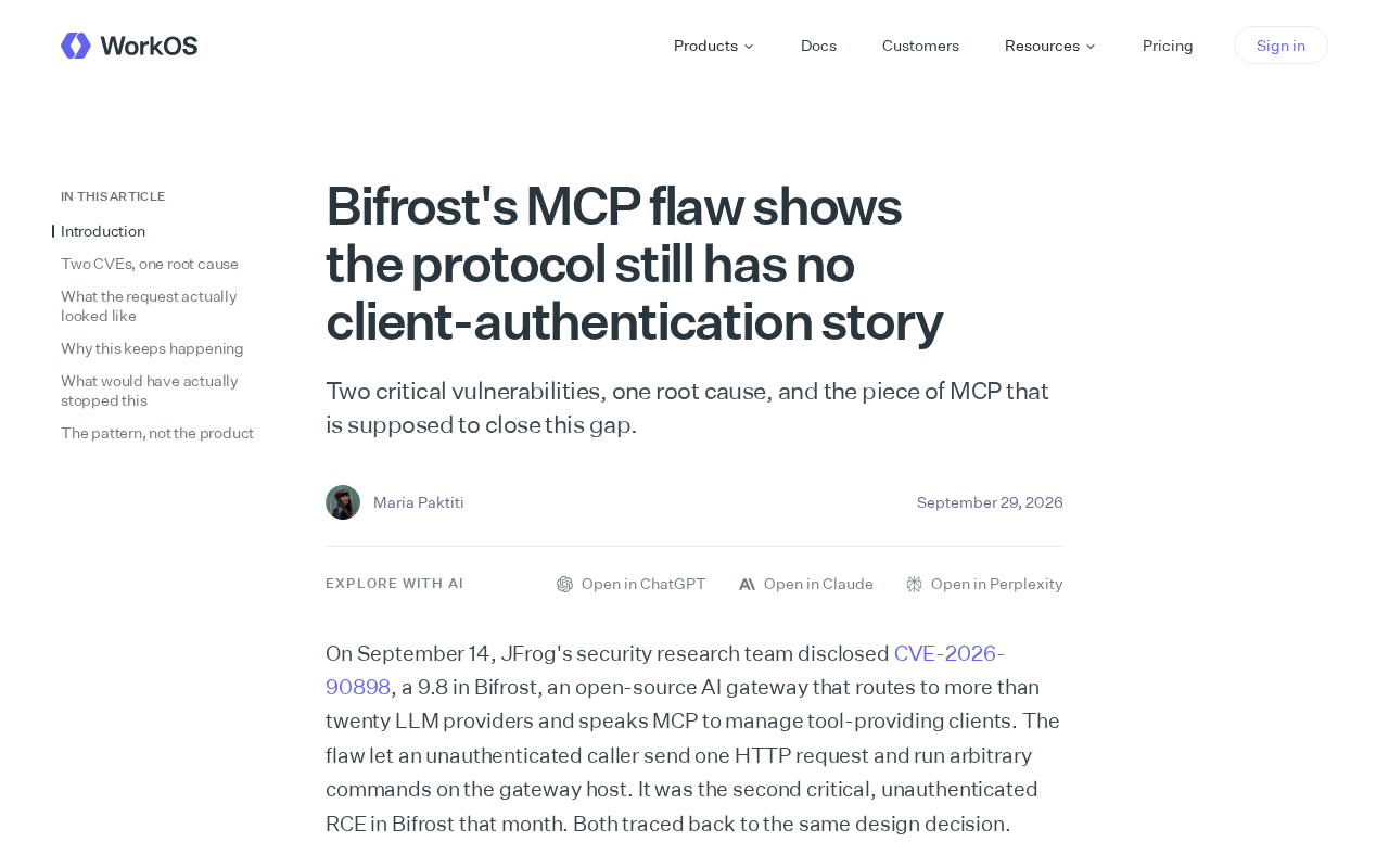Bifrost漏洞暴露MCP协议客户端认证缺失的隐患
