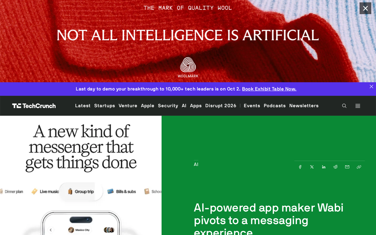 Wabi's Pivot: From AI App Generator to Messaging-Style Personal Assistant