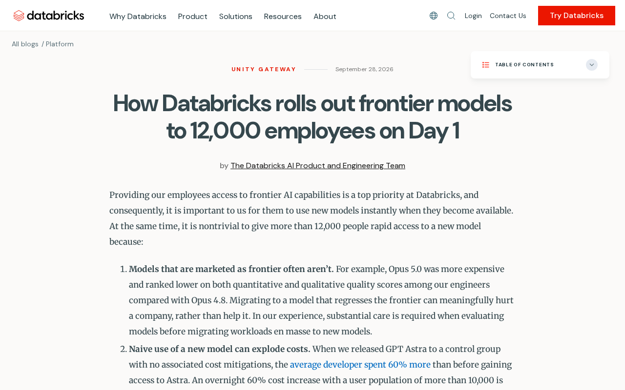 Databricks如何在首日向1.2万员工部署前沿模型