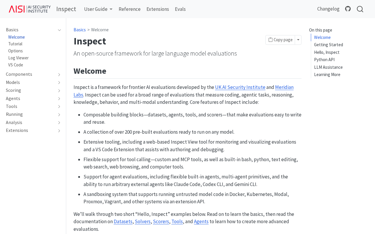 Inspect: An Open-Source Framework for Large Language Model Evaluation
