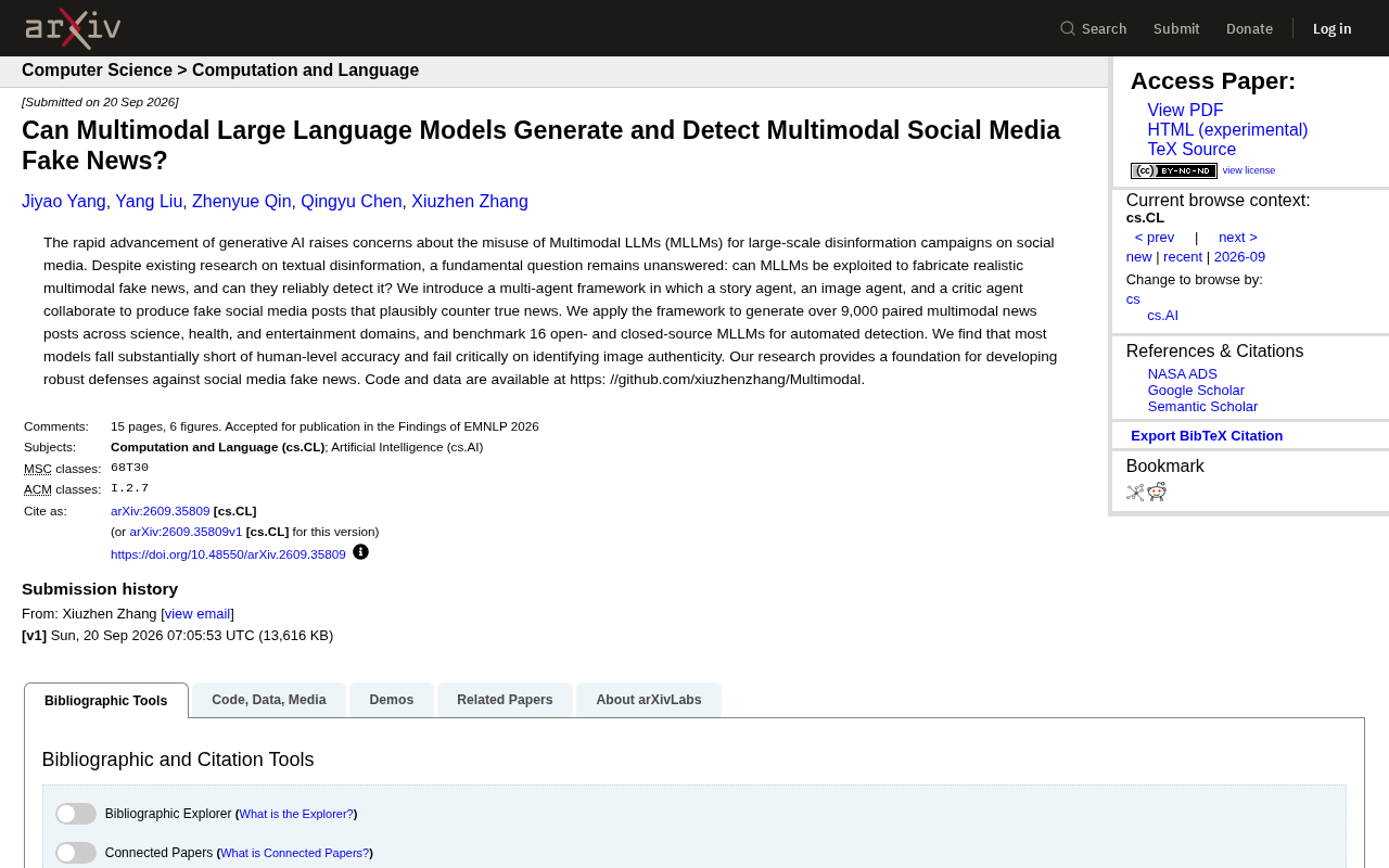 Can Multimodal LLMs Both Create and Detect Fake News? New Study Reveals Experiments with 9,000 Fabricated Stories