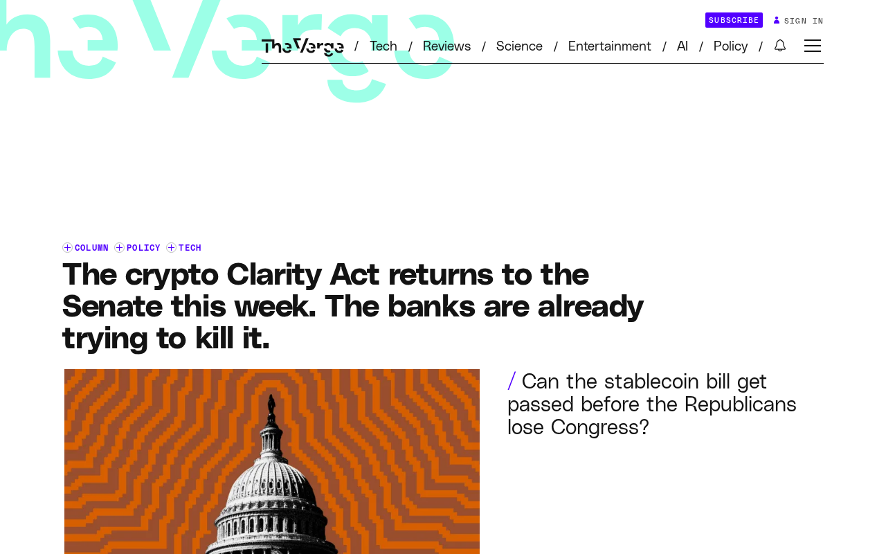 Crypto Clarity Act Returns to the Senate: Why Is the Banking Industry Fighting It with Everything They've Got?