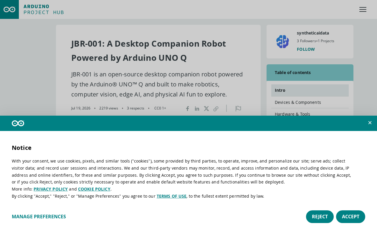 JBR-001: An Open-Source, 3D-Printable Desktop Robot Project Breakdown