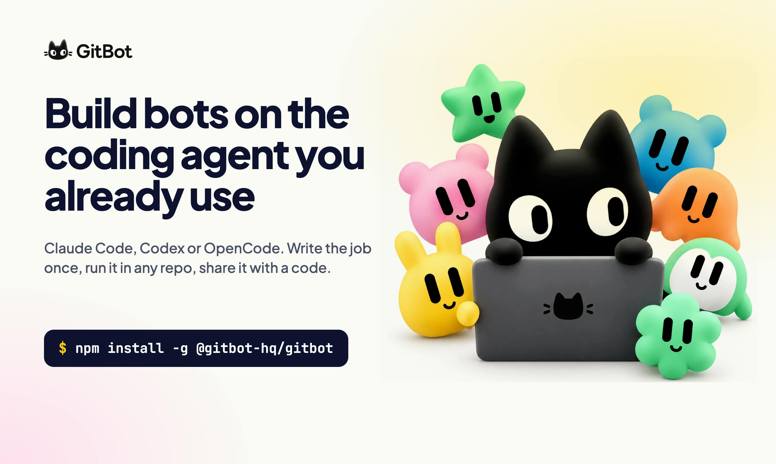 GitBot: Turn Your Coding Assistant into Reusable Automation Bots