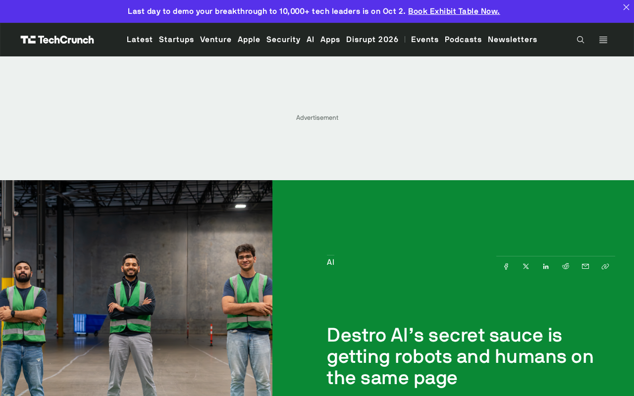 Destro AI's Secret Weapon: Making Robots and Humans Work Together