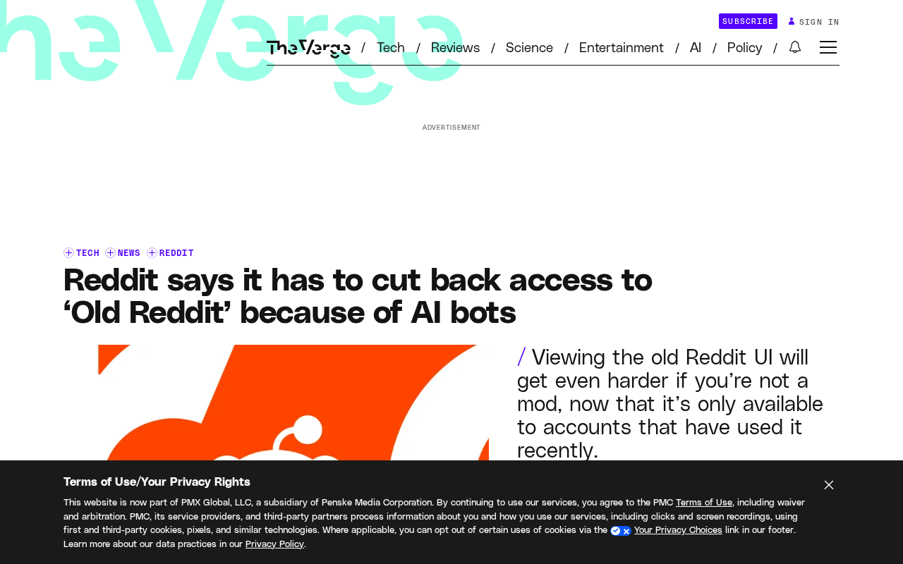 Fighting AI Crawlers: Reddit Further Restricts Access to "Old Reddit"