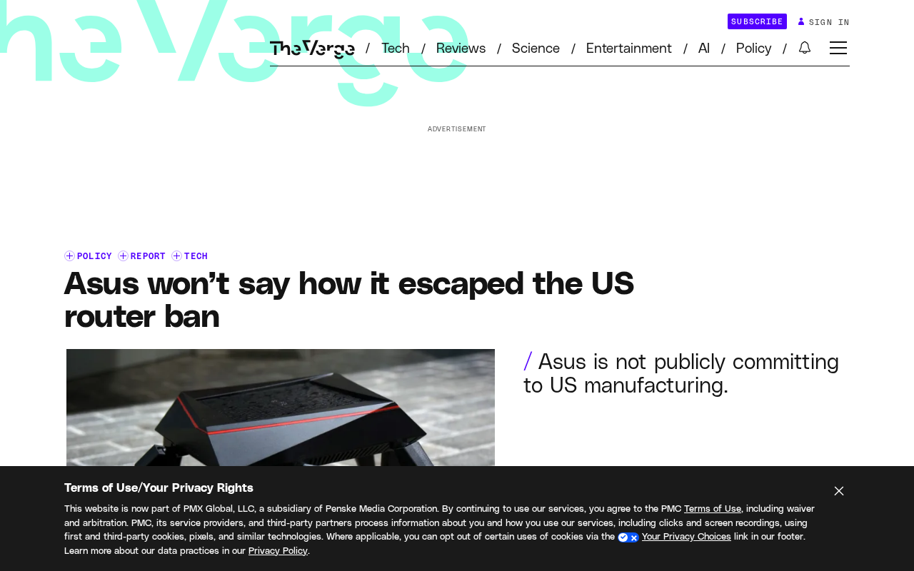The U.S. Router Ban Takes Effect — How Asus 'Slipped Through' While Staying Silent