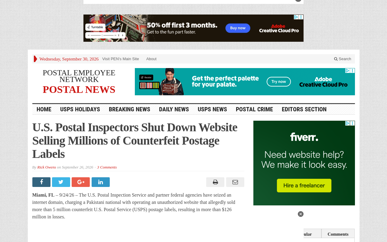 USPS Seizes Counterfeit Postage Label Website: A Large-Scale Postal Fraud Operation