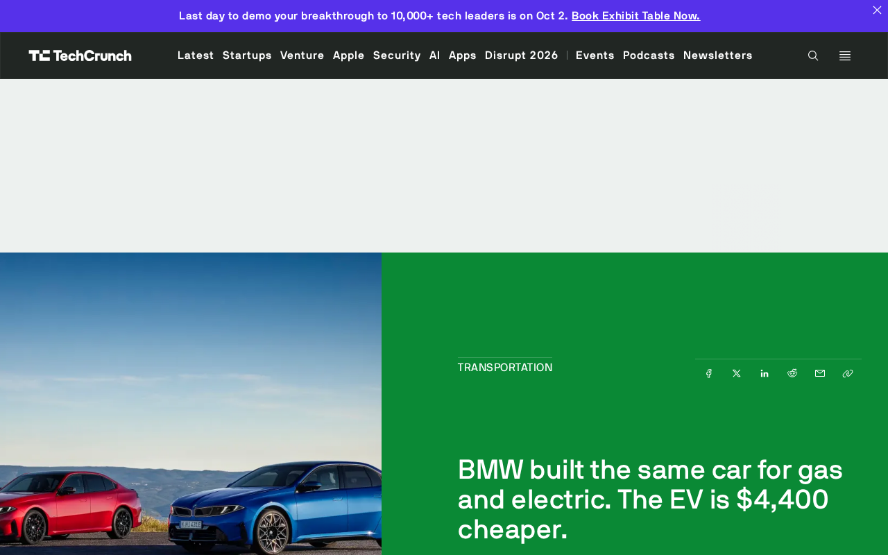Same BMW 3 Series: Electric Version Is $4,400 Cheaper Than Gas