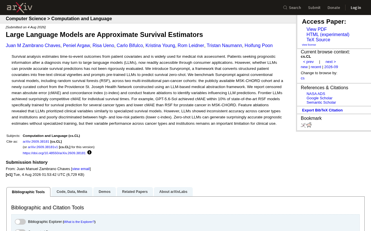 Can Large Language Models Predict Patient Survival? The Survprompt Framework Has Answers