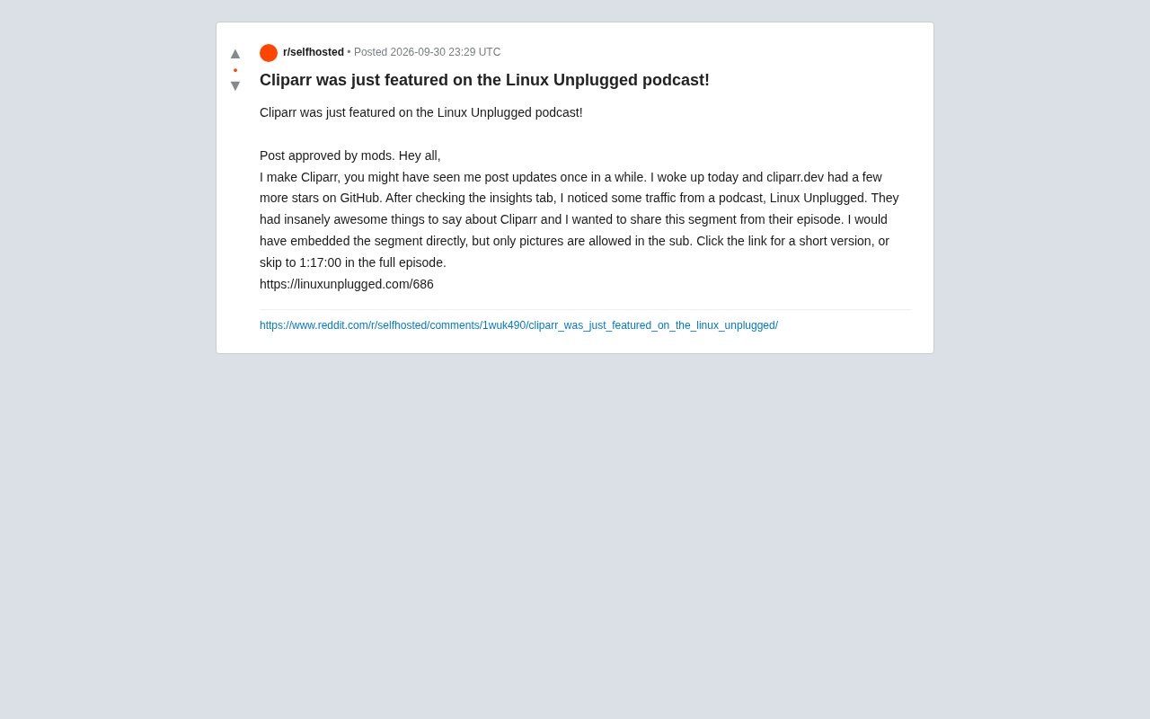 Open-Source Tool Cliparr Featured on Linux Unplugged Podcast: Community Attention Surges