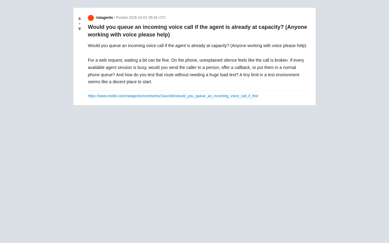 How to Handle Incoming Call Queuing When Voice AI Agents Are at Full Capacity: A Practical Design Guide