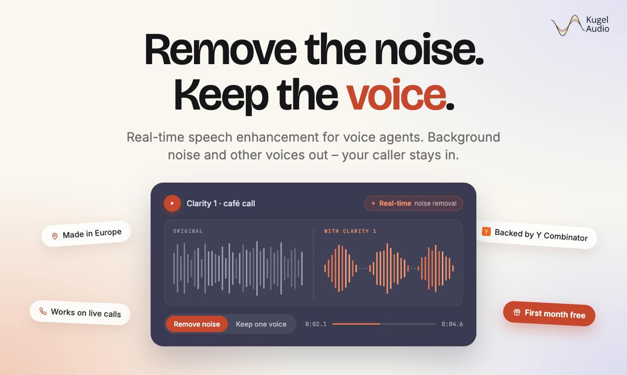 Clarity: Real-Time Voice Enhancement That Lets AI Hear Only the Target Speaker