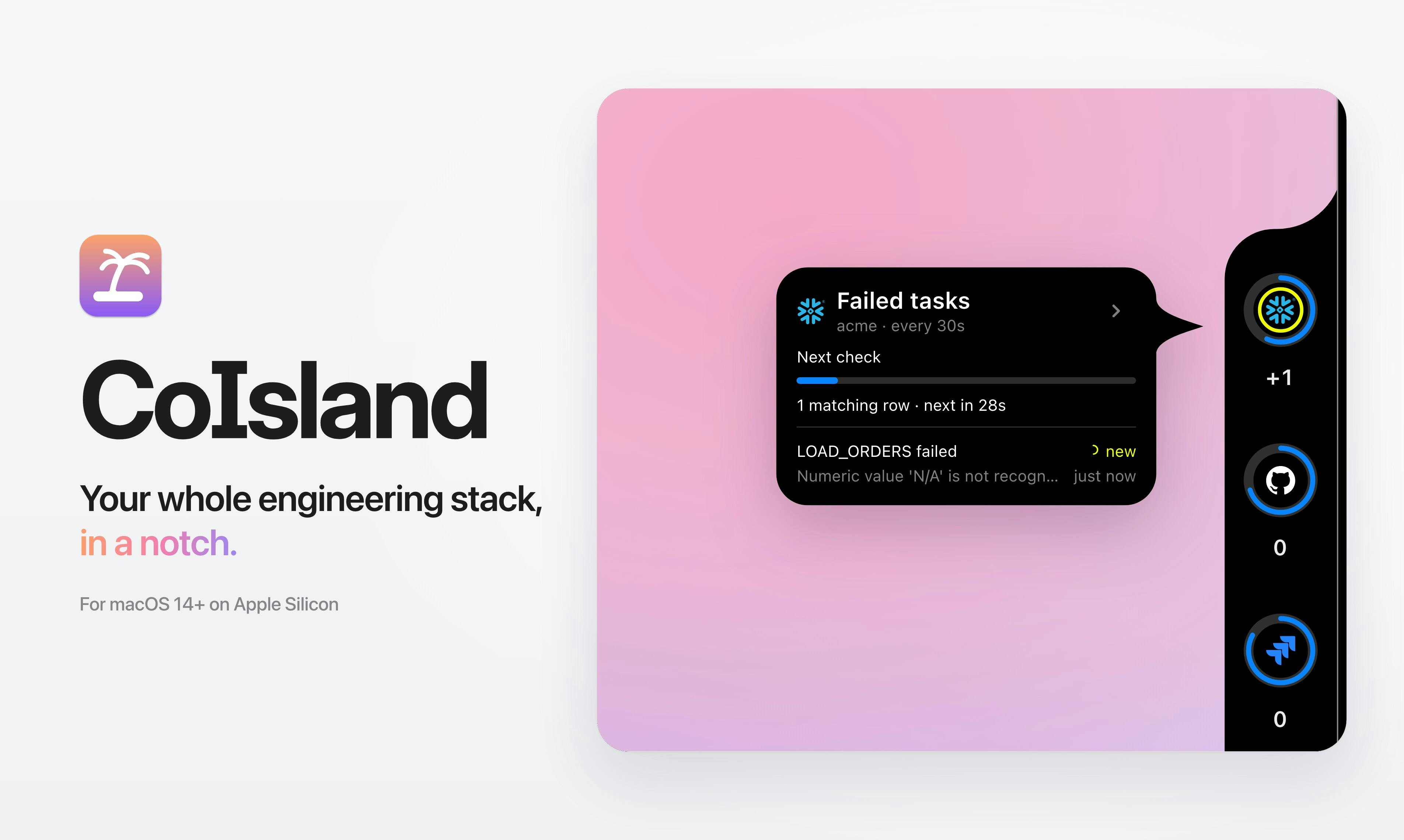 CoIsland: The Engineering Monitoring Hub That Lives in Your Mac's Notch