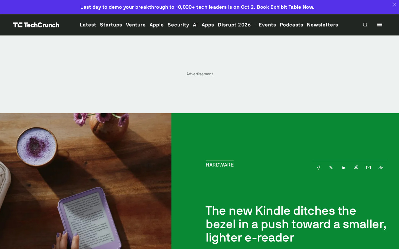 New Kindle Ditches the Bezel: A Slimmer, Lighter E-Reader