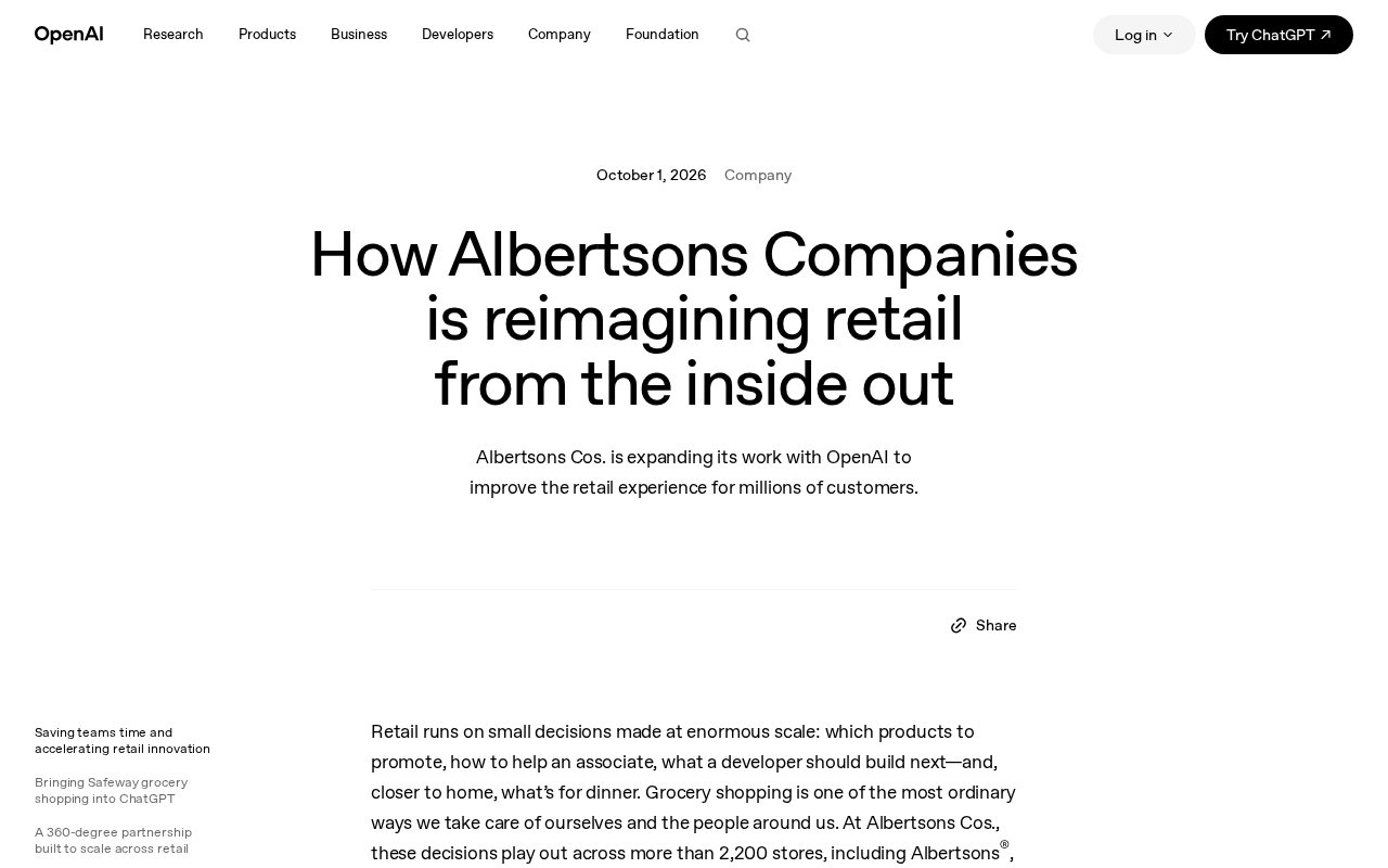 How Albertsons Is Reshaping Retail Operations with ChatGPT Enterprise