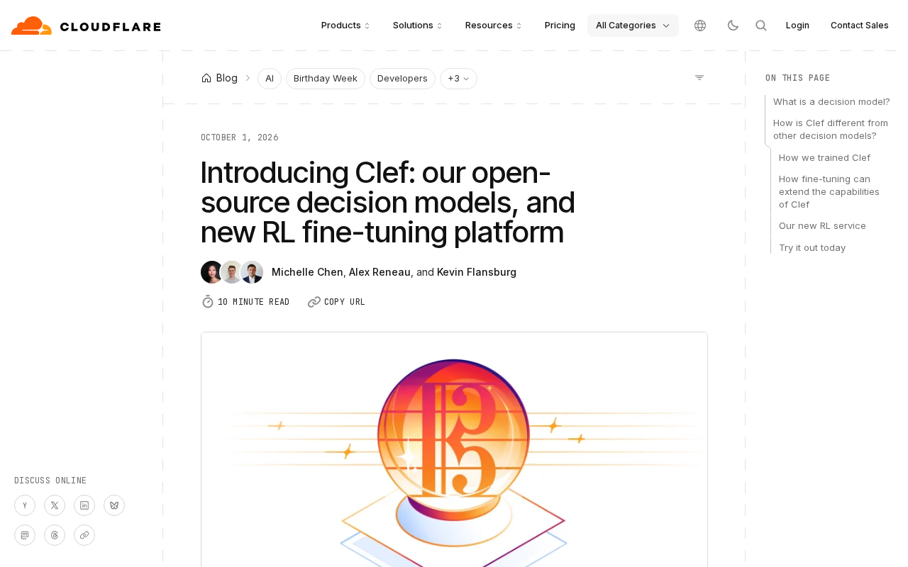 Clef's Open-Source Decision Models and RL Fine-Tuning Platform Explained