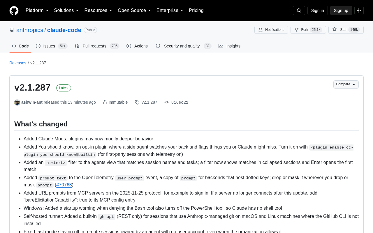 Claude Code v2.1.287 Update: Claude Mods and Million-Token Context Arrive