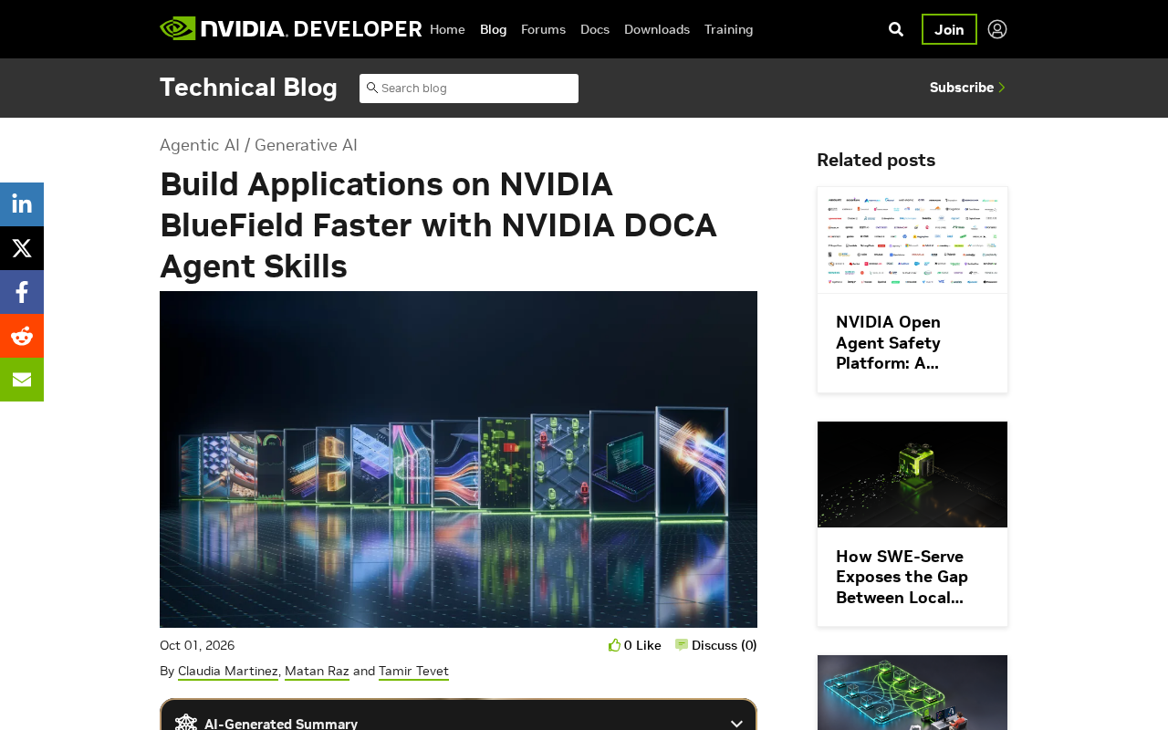 NVIDIA DOCA Agent Skills: Accelerating BlueField Application Development