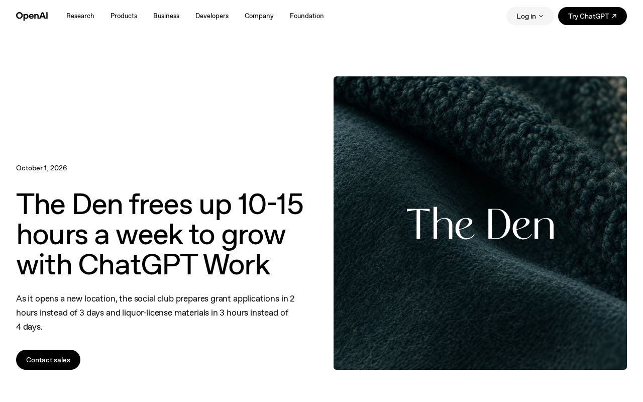 ChatGPT Saves The Den 10–15 Hours a Week: An Efficiency Revolution for Small Business