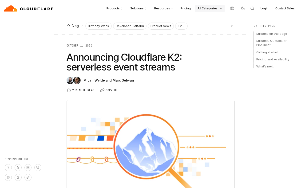 Cloudflare K2 Launch: A New Paradigm for Serverless Event Streaming