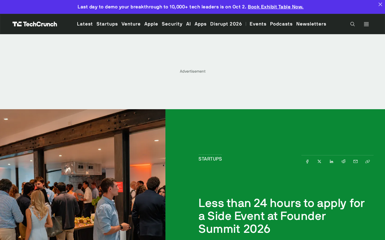 TechCrunch Founder Summit Side Event Applications Closing Soon