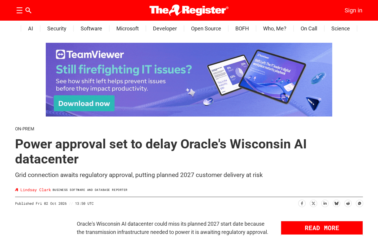 Power Approval Delays Oracle's Wisconsin AI Data Center