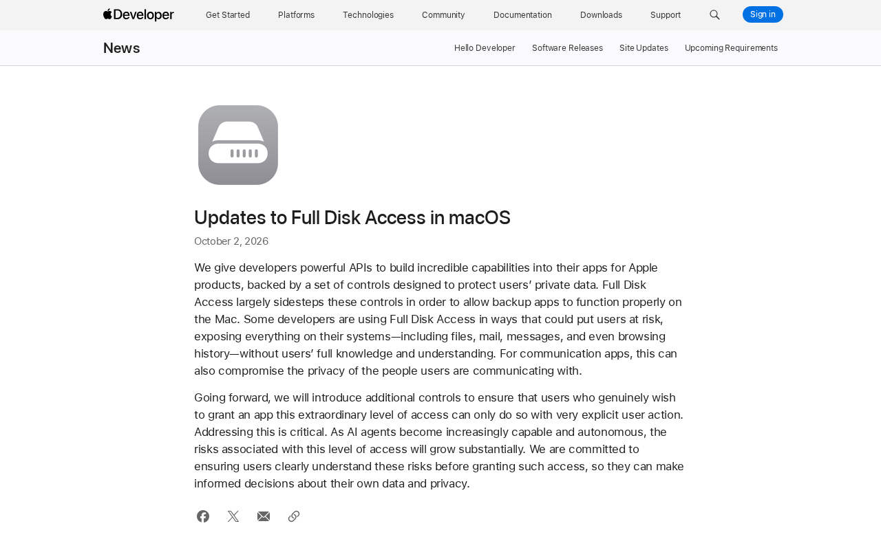 苹果收紧 macOS 完全磁盘访问权限:AI 智能体时代的隐私防线