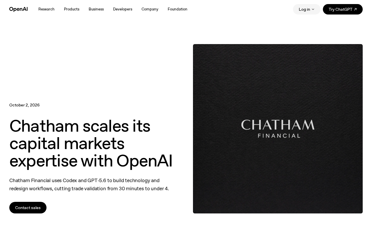 How Chatham Financial Is Using OpenAI: GPT and Codex Reshaping Capital Markets Workflows