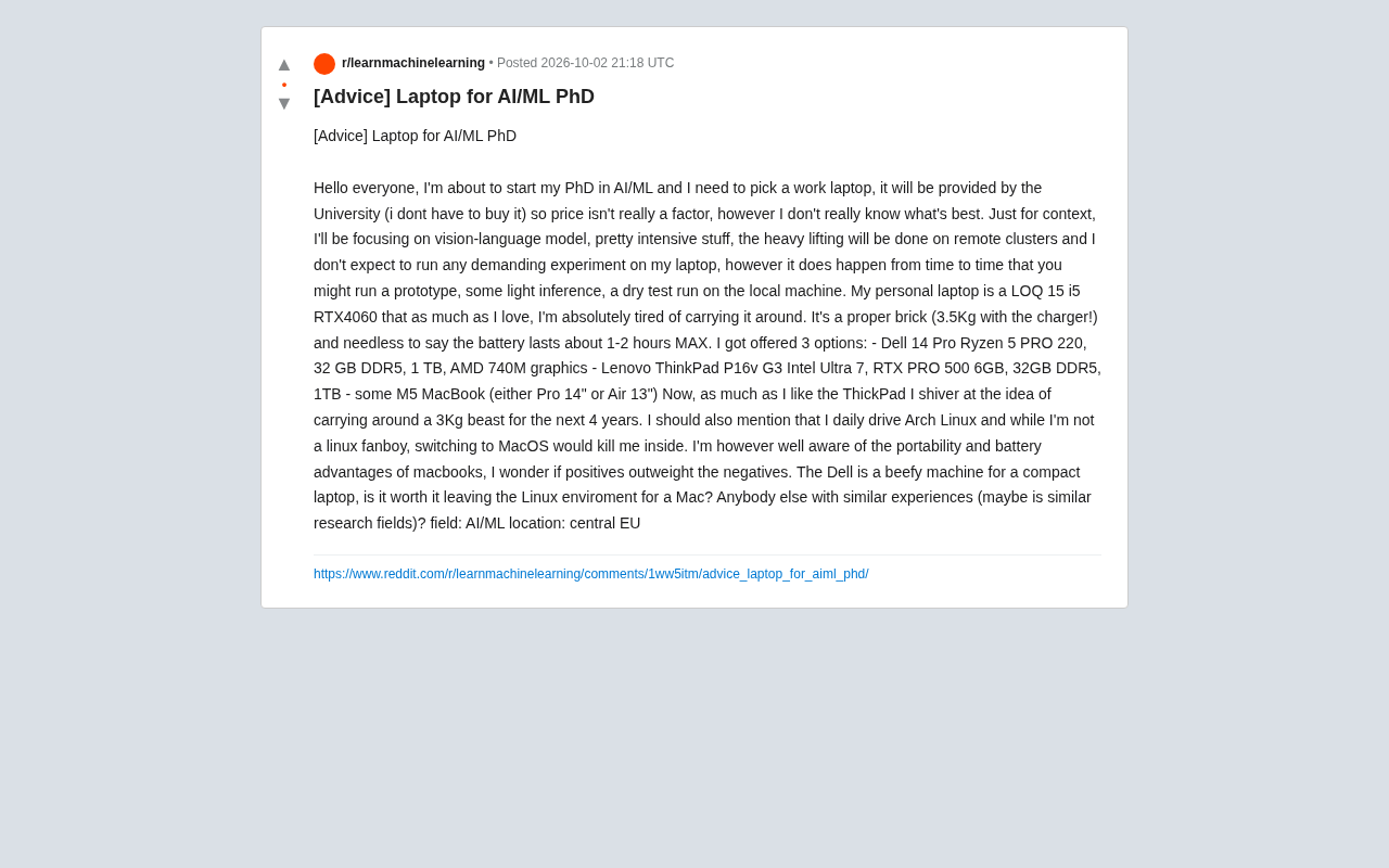 Which Laptop Should an AI/ML PhD Student Choose? A Practical Breakdown of Three Models