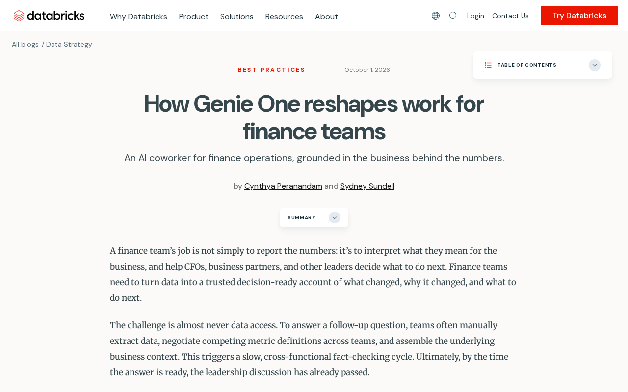 How Genie One Is Reshaping the Way Finance Teams Work