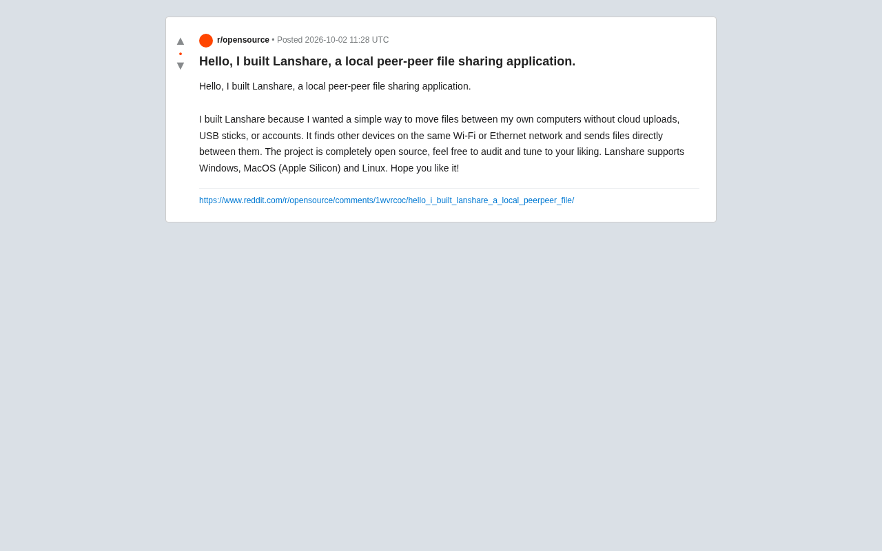 Lanshare: An Open-Source LAN Peer-to-Peer File Transfer Tool — A Practical Analysis