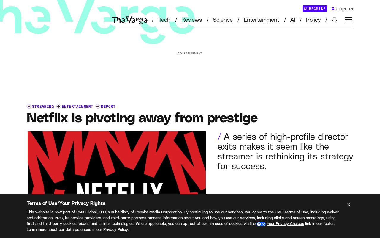 Netflix's Strategic Pivot: Trading Prestige Content for Scale