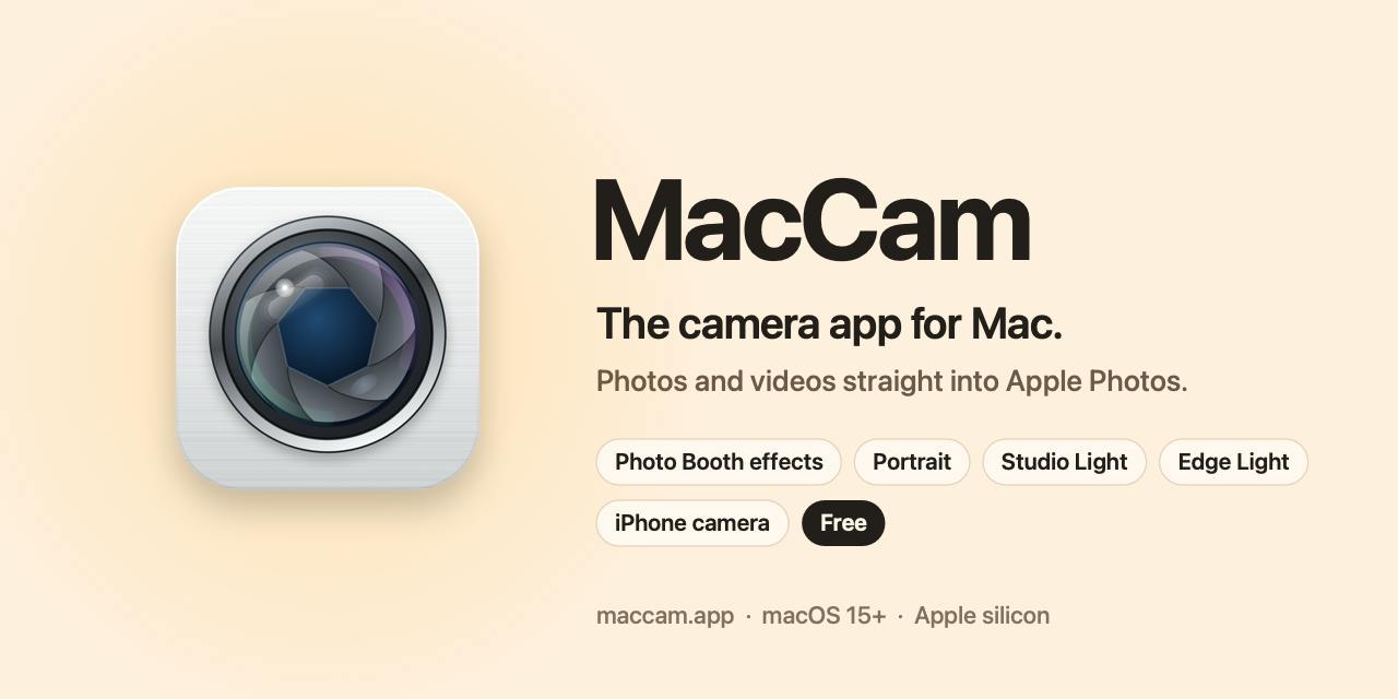 MacCam: The Native Mac Camera App Apple Never Built