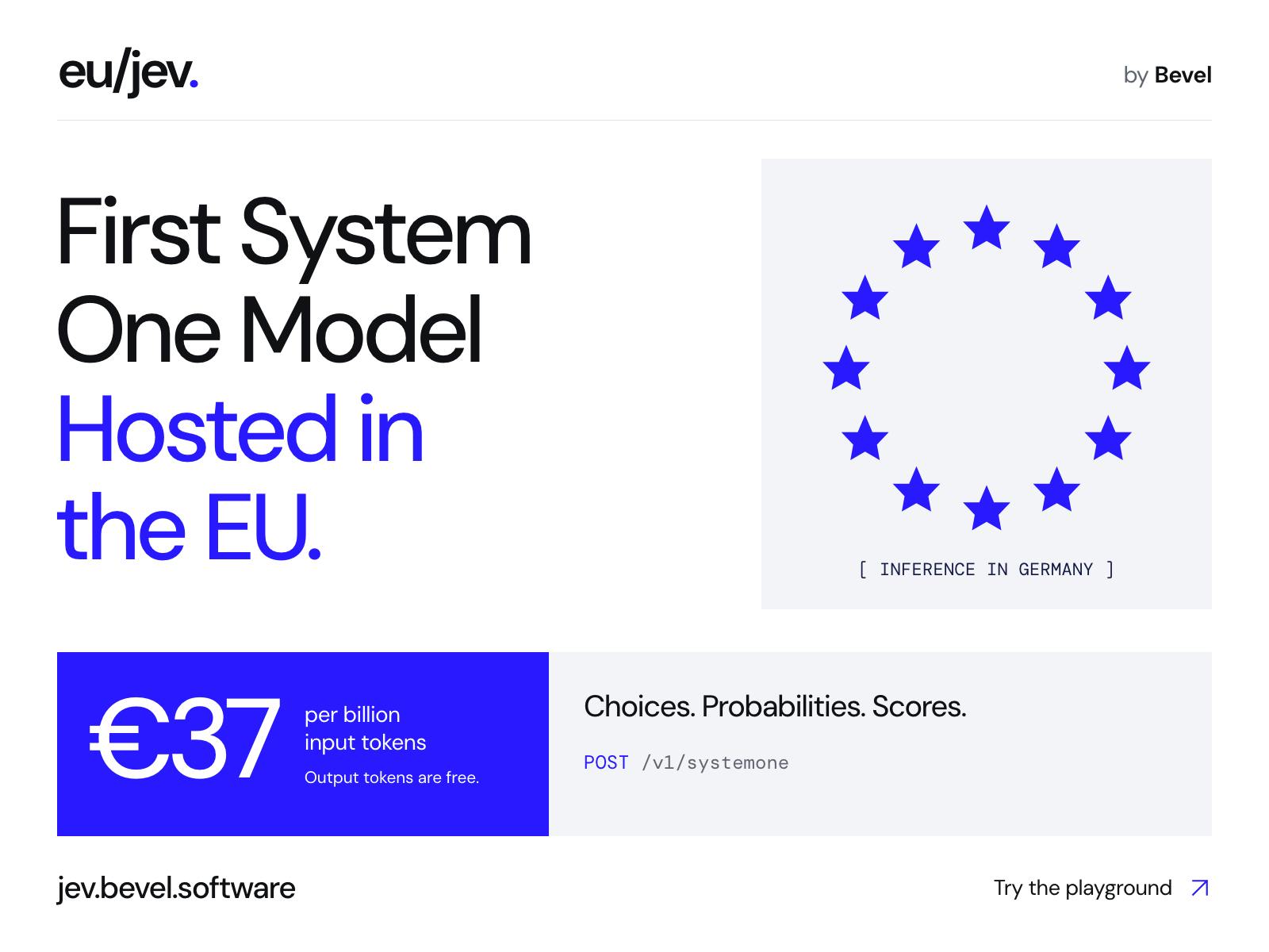 eu/jev: The First GDPR-Compliant AI Inference Model Hosted in the EU