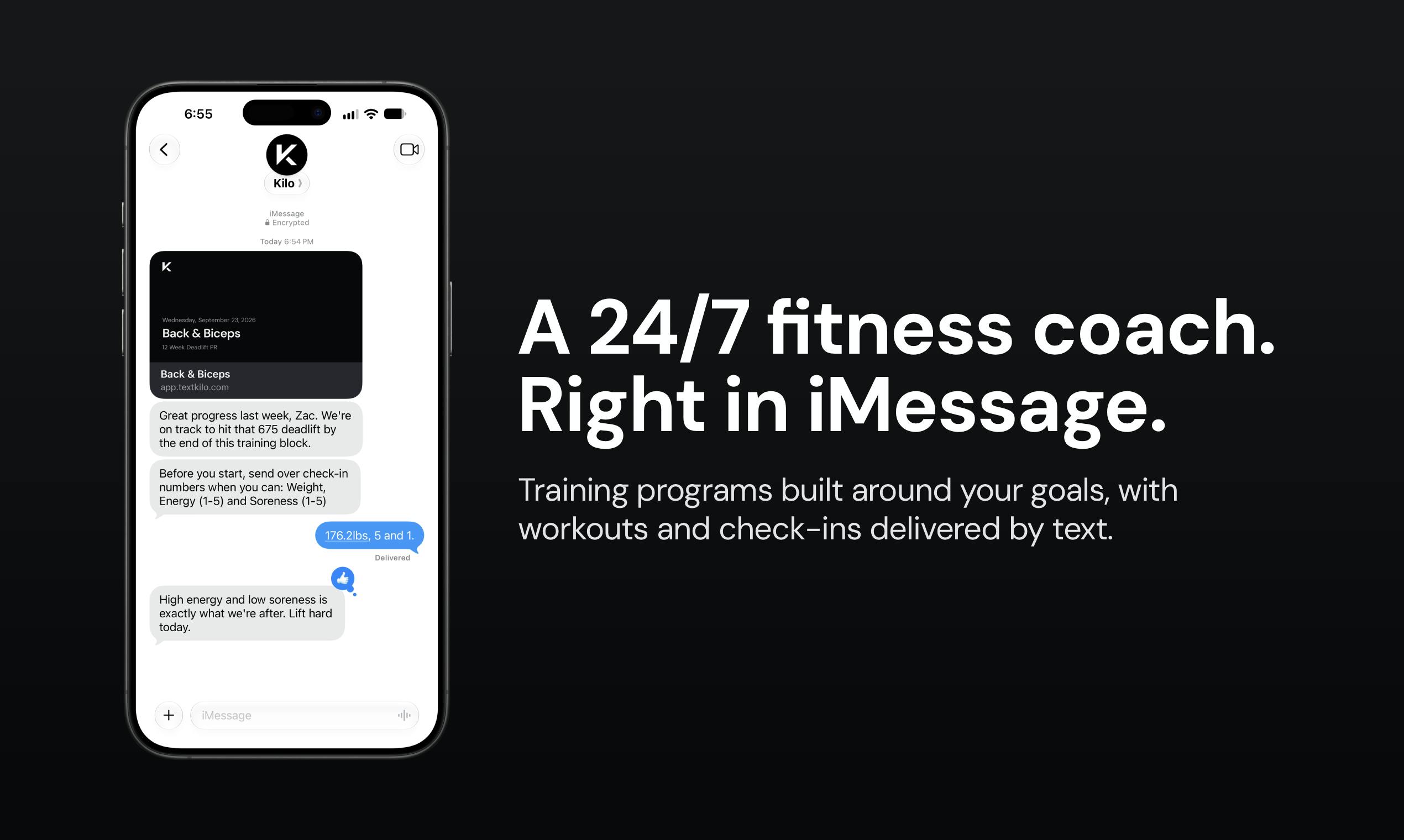 Kilo: The AI Fitness Coach Living Inside iMessage