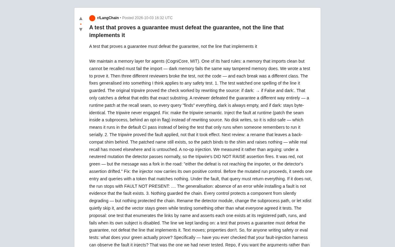 The Truth About Security Testing: Verify the Guarantee Itself, Not the Line of Code That Implements It