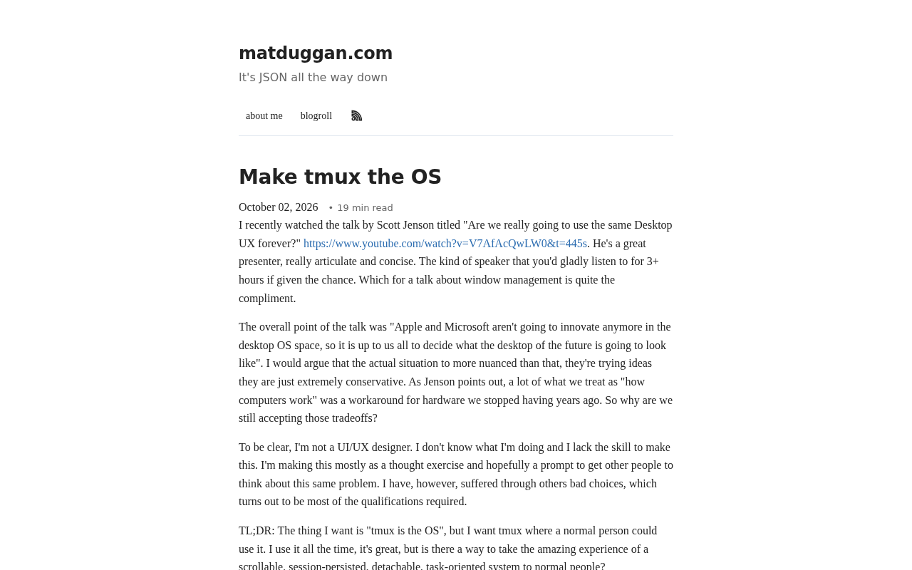 Tmux as an Operating System: One Developer's Vision for the Ideal Terminal UI