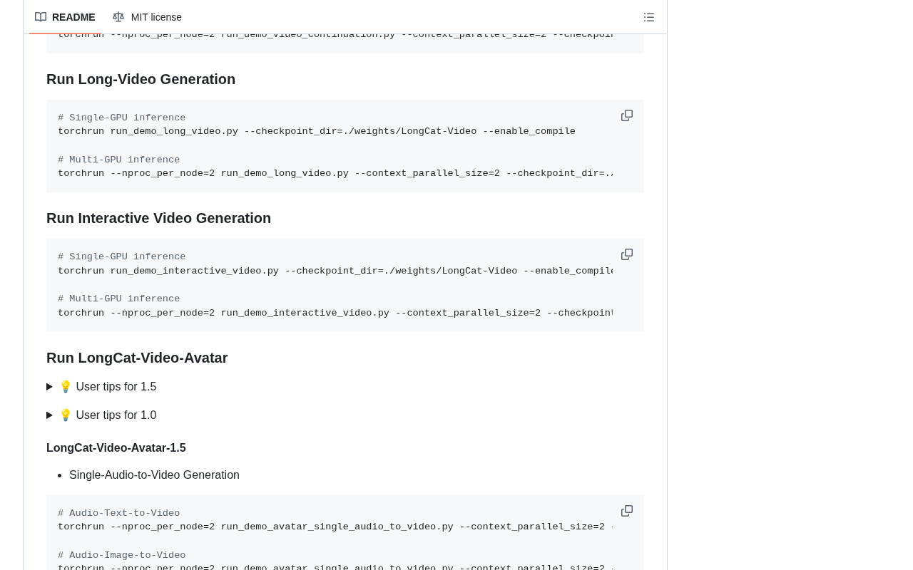 github source: meituan-longcat/LongCat-Video