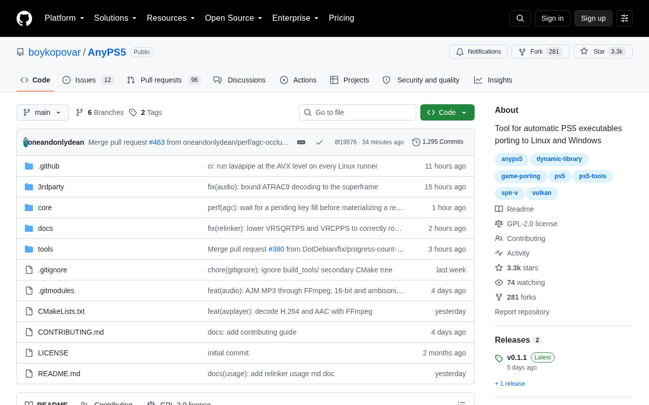 AnyPS5: An Open-Source Tool for Automatically Porting PS5 Executables to Linux and Windows