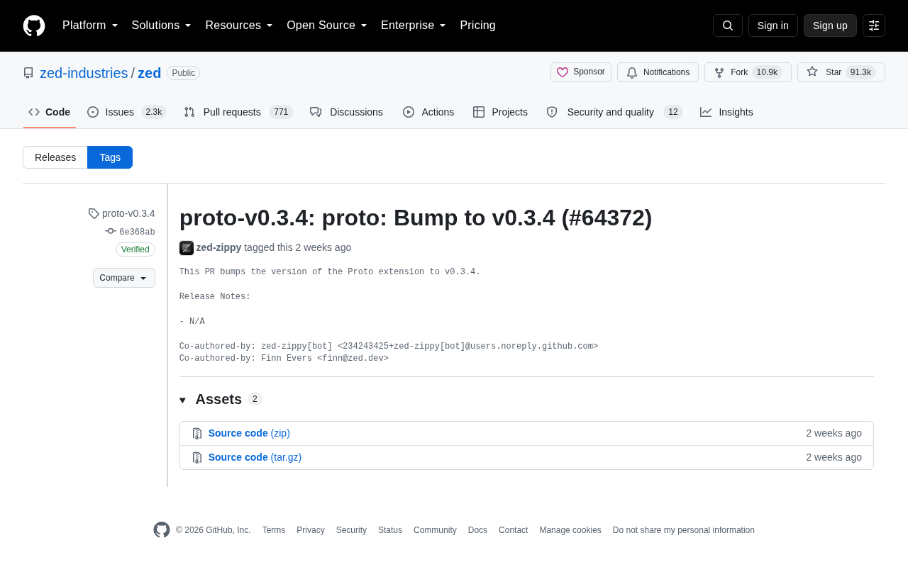 Zed Editor Proto Extension Updated to v0.3.4: Version Bump Explained