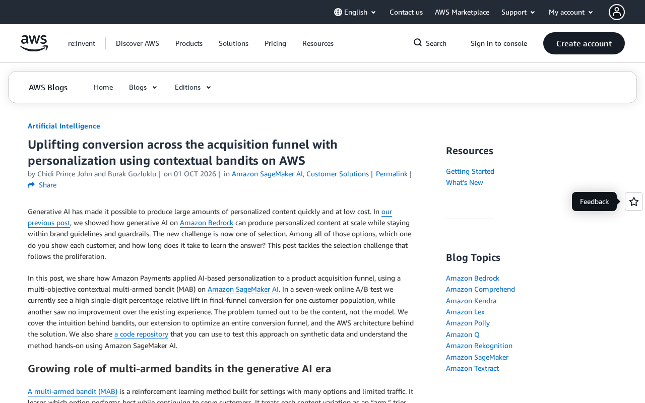 Contextual Bandits in Practice: How Amazon Achieved Double-Digit Conversion Lifts on AWS