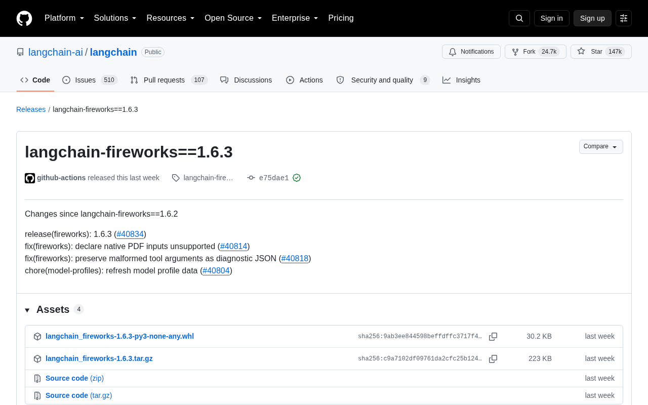LangChain-Fireworks 1.6.3 发布:工具调用与PDF支持更新解读