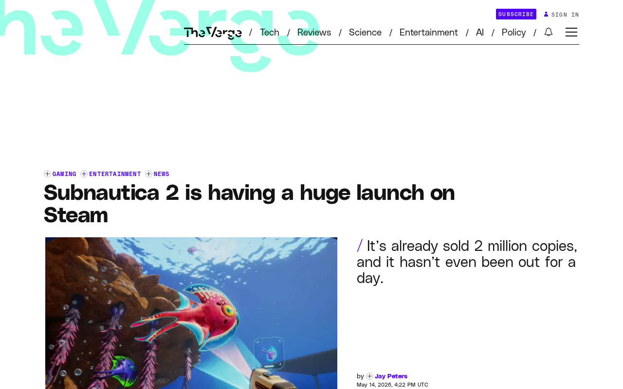 Subnautica 2 Tops Steam Charts in Under 1 Hour, Surpasses 1 Million Sales