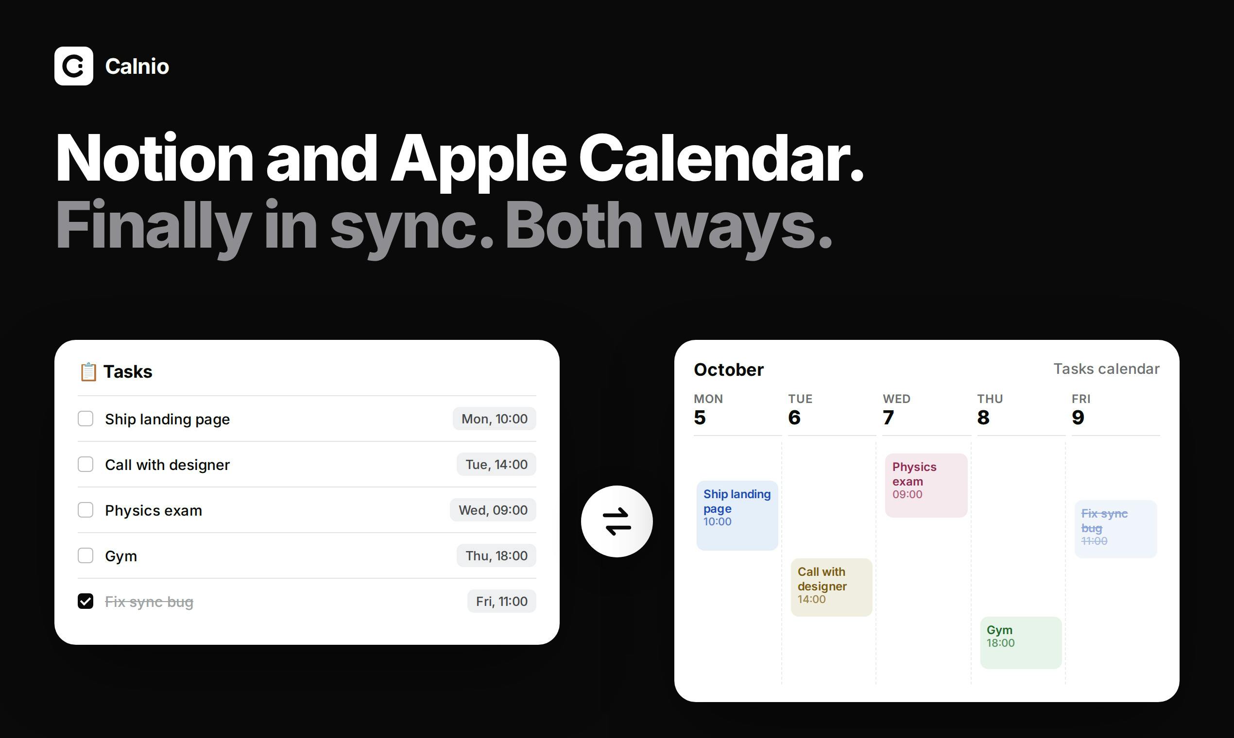 Calnio:实现 Notion 与 Apple 日历双向同步的轻量工具