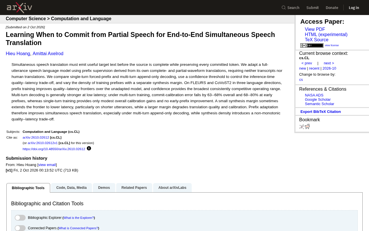 Learning When to Commit from Partial Speech: A Breakthrough in End-to-End Simultaneous Speech Translation